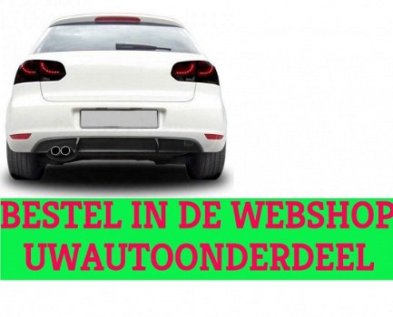 Vw Golf 6 GTI / GTD look diffuser achterbumper Tsi Tdi - 1