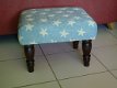 Footstool 37x45 - lichtblauw/stars - wit/grijs 702 - NIEUW !!! - 2 - Thumbnail