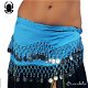 SCARABELLA heupsjaal buikdanskleding bellydance heupgordel bellydance belt coinbelt zilver blauw - 1 - Thumbnail