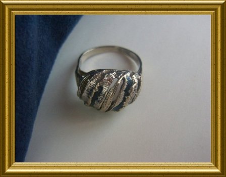 Mooie zilveren design ring : grillig - 3