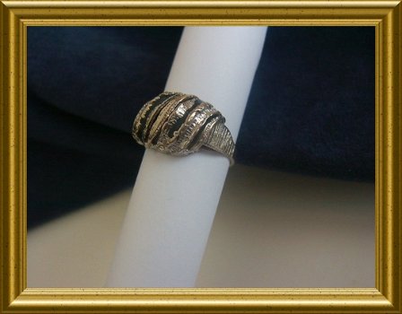 Mooie zilveren design ring : grillig - 6