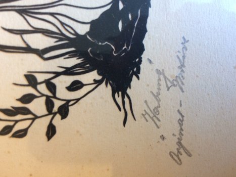 Mooi antiek knipwerk, knipselkunst, papierknipkunst, silhouet, 1929 - 4