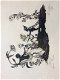 Mooi antiek knipwerk, knipselkunst, papierknipkunst, silhouet, 1929 - 5 - Thumbnail