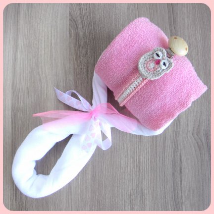 Luiertaart rammelaar lichtroze | Van 14,95 voor 11,95! - nr. 1