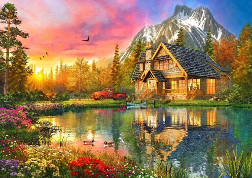 Bluebird Puzzle - The Mountain Cabin - 1000 Stukjes - 1