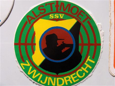 sticker schuttersvereniging Als't moet - 1