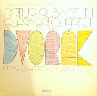 Arthur Rubinstein, Guarneri Quartet - Dvořák* ‎– Piano Quartet In E-Flat, Opus 87 (CD) Nieuw Digip - 1