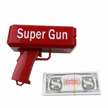 Money gun geld pistool cash cannon - inclusief nep geld - 2