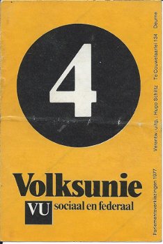 sticker Volksunie - 2