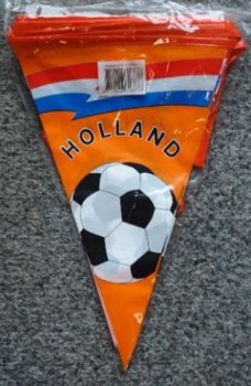 Vlaggenlijn punt oranje met voetbal - 1