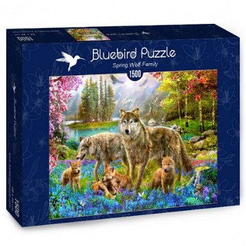 Bluebird Puzzle - Spring Wolf Family - 1500 Stukjes - 2