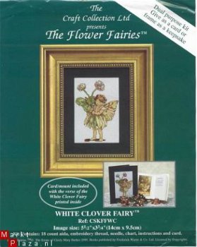 Borduurpatroon white clover fairy (ff) - 1