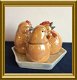 Oud porseleinen peper en zoutstel : haan, kip, kuiken - 2 - Thumbnail