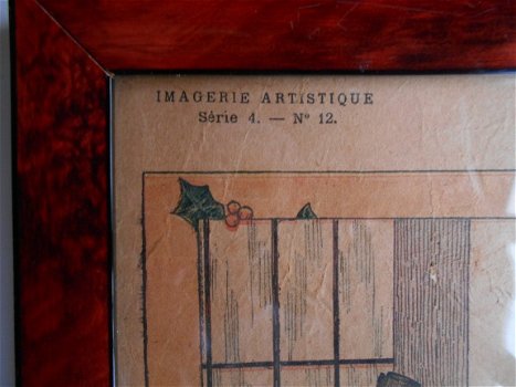 Oude striptekening in lijst : Imagerie Artistique, La boule de neige 1887, Rip - 6