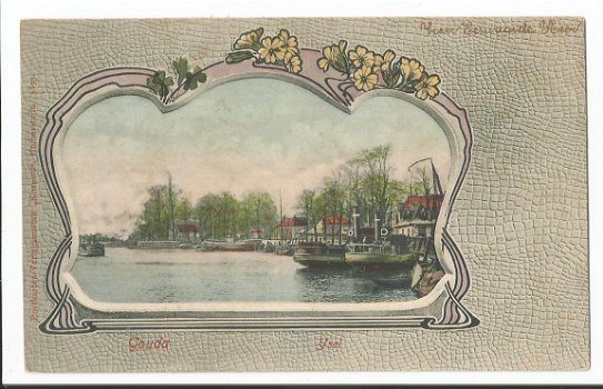 Oude ansichtkaart Gouda : IJssel - 1