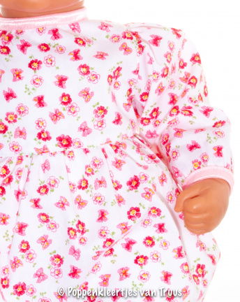 Chou Chou 48 cm 2 dlg. Roze/wit setje - Afbeelding 2