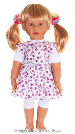 Pop 48/50 cm Emma 2 dlg. Bloem/vlindersetje - nr. 1