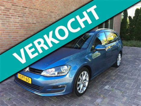 Volkswagen Golf Variant - 7 1.4 TSI HIGHLINE AUTOMAAT/NAVI/TREKHAAK/HALF-LEDER/NAP - 1