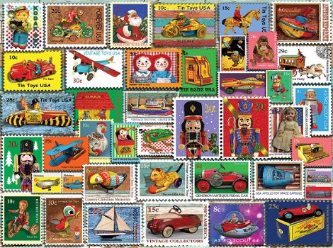 White Mountain - Christmas Toy Stamps - 1000 Stukjes Nieuw - 1