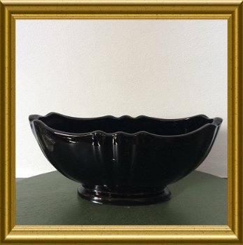 Mooie zwarte ovale schaal : persglas - 1
