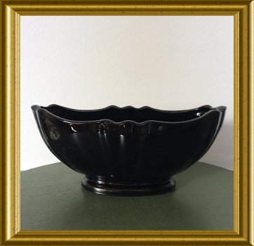 Mooie zwarte ovale schaal : persglas - 2
