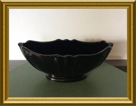 Mooie zwarte ovale schaal : persglas - 3