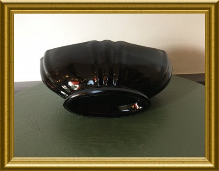 Mooie zwarte ovale schaal : persglas - 4
