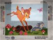 DISNEY VOORBEDRUKT BORDUURSTRAMIEN ,BAMBI's RUNNING ,laatste - 1 - Thumbnail