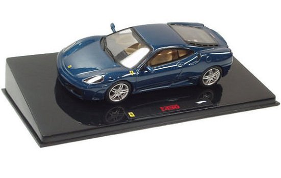 1:43 HotWheels Elite P9949 Ferrari F430 2004 donkerblauw - 0