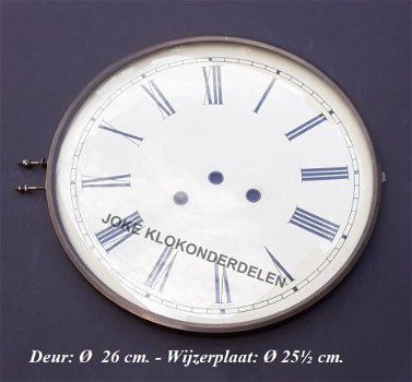 Klok deur / wijzerplaat = bol glas = 40309 - 0