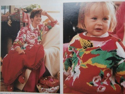 Ariadne nr 10,1990 + patronen giletjes + Teddyberen en Kerstkleed in kruissteek + 4 Kerstborduren - Afbeelding 6