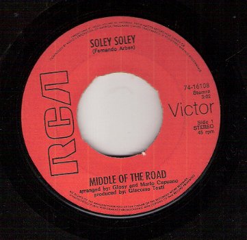 Middle Of the Road - Soley Soley & To Remind Me - single 1971 - 1