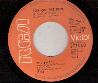 The Sweet - Fox On The Run / Miss Demeanor - 1975 single - 1