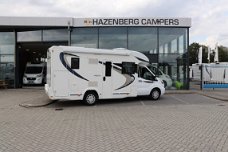 101 VERKOCHT Nagenoeg nieuwe Chausson Welcome 630 enkele bedden elektrisch verstelbaar