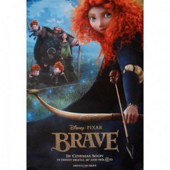 Disney Brave bioscoop poster bij Stichting Superwens! - 1