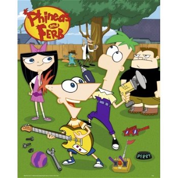 Phineas and Ferb poster bij Stichting Superwens! - 1