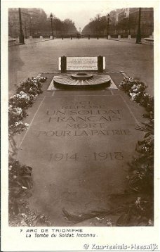 Frankrijk Arc de Triomph het graf van de onbekende soldaat