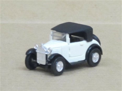 1:87 Brekina 1511 BMW Dixi cabrio 1929 wit met zwart dakje - 0