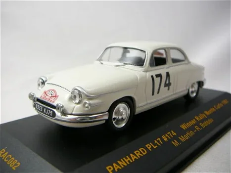 1:43 Ixo RAC082 Panhard PL 17 Winner Rallye Monte Carlo 1961 #174 - 0