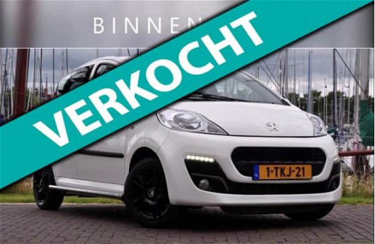 Peugeot 107 - 1.0 Active zwarte wielen sidebars 2014 led - 1