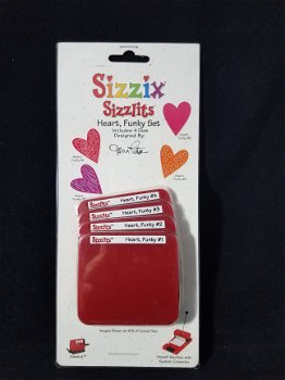 Sizzix sizzlits Heart funky set - 1