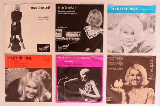 6x Martine Bijl 1966 - 1970 (singles + EP) - 1