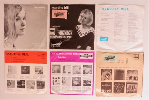 6x Martine Bijl 1966 - 1970 (singles + EP) - 2