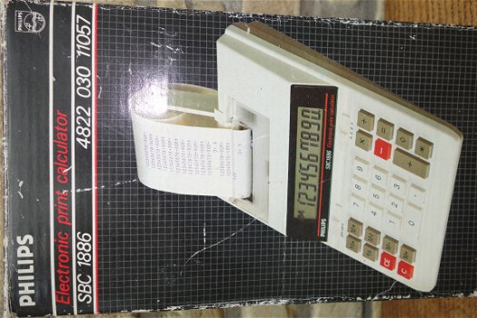 PHILIPS Electronic print calculator SBC 1886, jaren 60/70 - 4