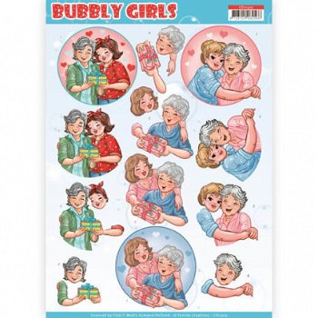 Yvonne Creations, Knipvel Bubbly Girls - Mothersday ; CD11305 - 1