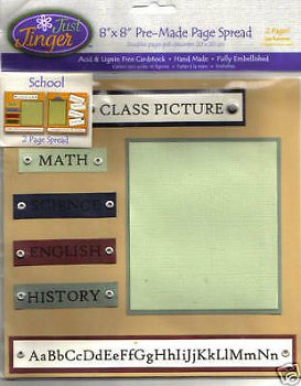 Just jinger Pre made pages 20x20 school - 2