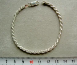Zilveren armbandje 19cm - 3.5 mm koord