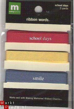 MAKING MEMORIES ribbon words lint schooldagen - 1