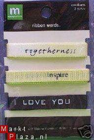 MAKING MEMORIES ribbon words lint emoticons - 1