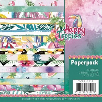 Yvonne Creations, Happy Tropics - Paperpad ; YCPP10025 - 1